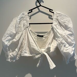 White Crop Top